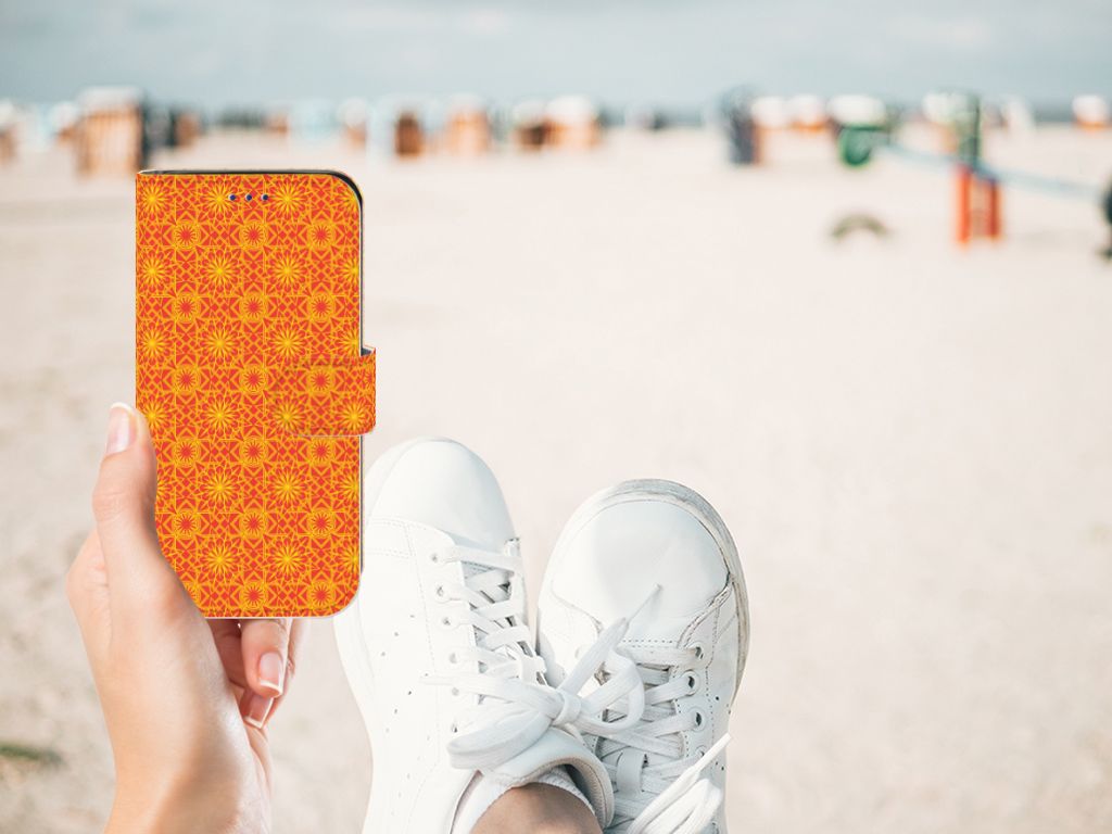 Samsung Galaxy S10e Telefoon Hoesje Batik Oranje