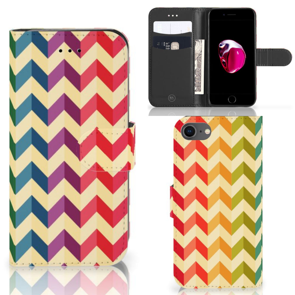 iPhone 7 | 8 | SE (2020) | SE (2022) Telefoon Hoesje Zigzag Multi Color