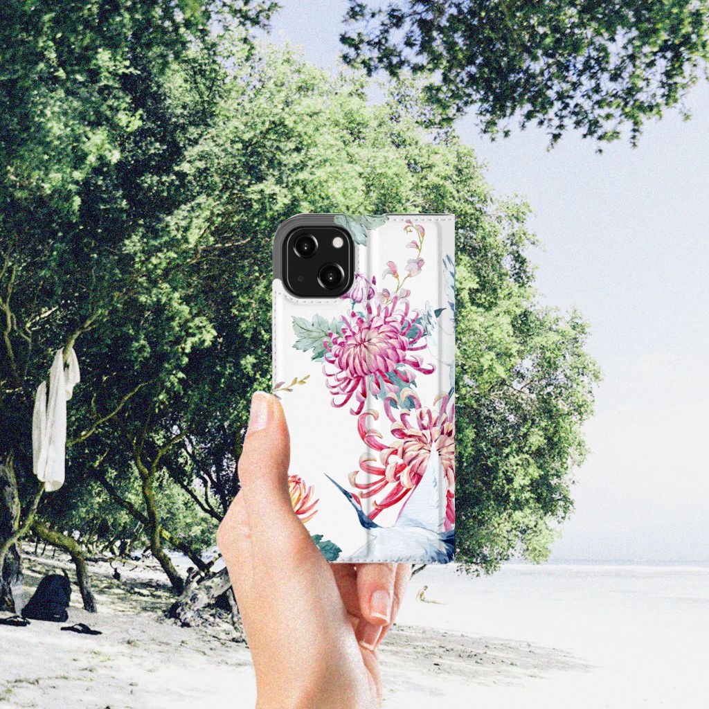 iPhone 13 Hoesje maken Bird Flowers