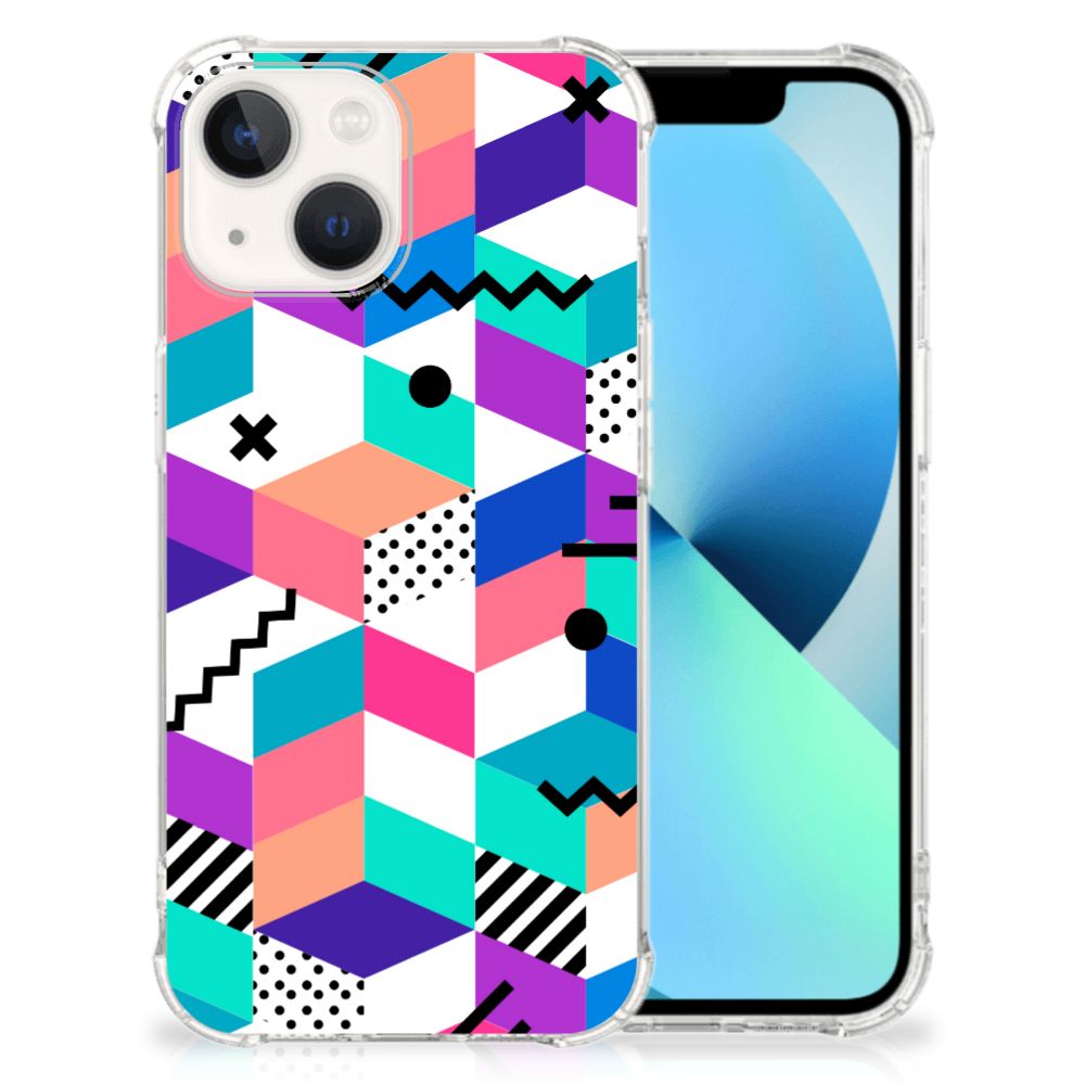 iPhone 13 Shockproof Case Blokken Kleurrijk B2C Telecom