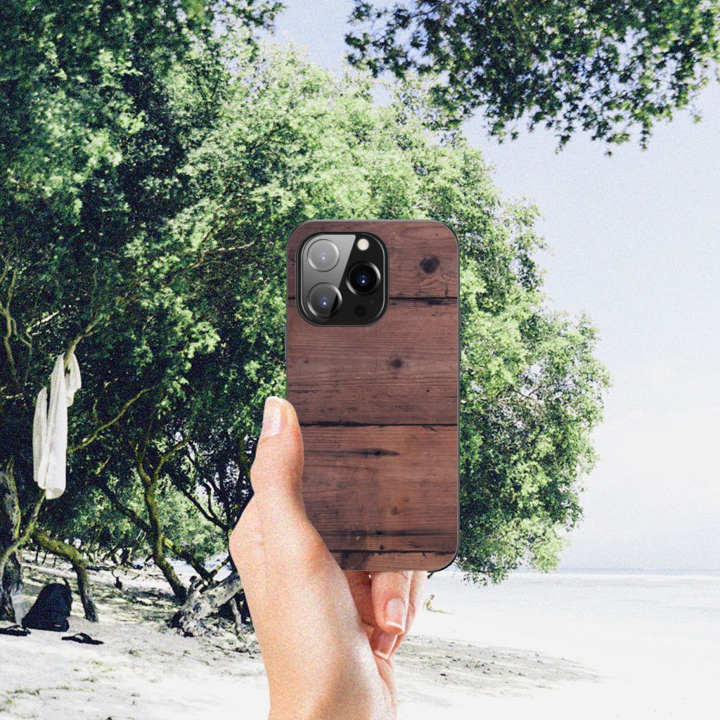 iPhone 14 Pro Houten Print Telefoonhoesje Old Wood B2C Telecom