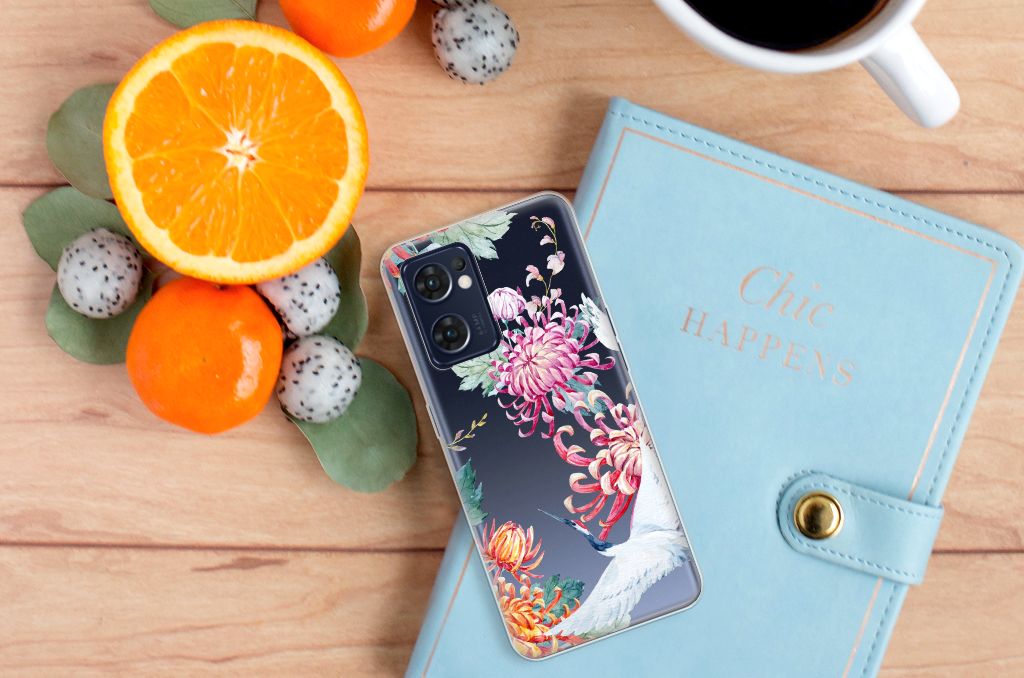OPPO Reno 7 5G | Find X5 Lite TPU Hoesje Bird Flowers B2C Telecom