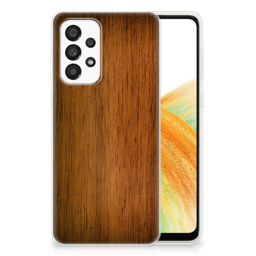 Samsung Galaxy A33 5G Bumper Hoesje Donker Hout B2C Telecom
