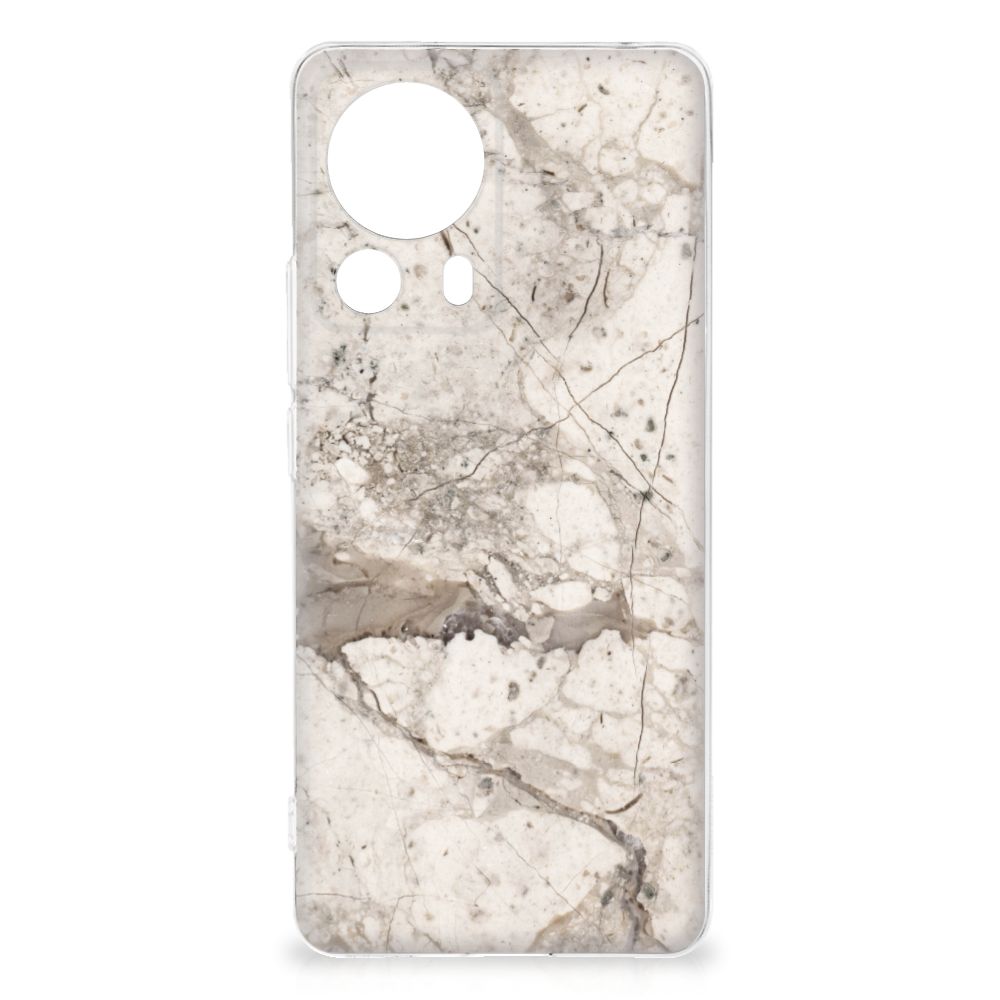 Xiaomi 13 Lite TPU Siliconen Hoesje Marmer Beige