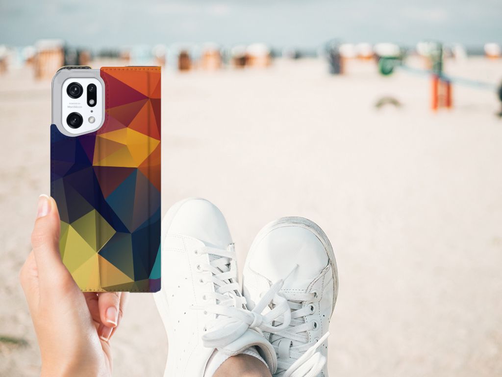 OPPO Find X5 Pro Stand Case Polygon Color - B2C Telecom