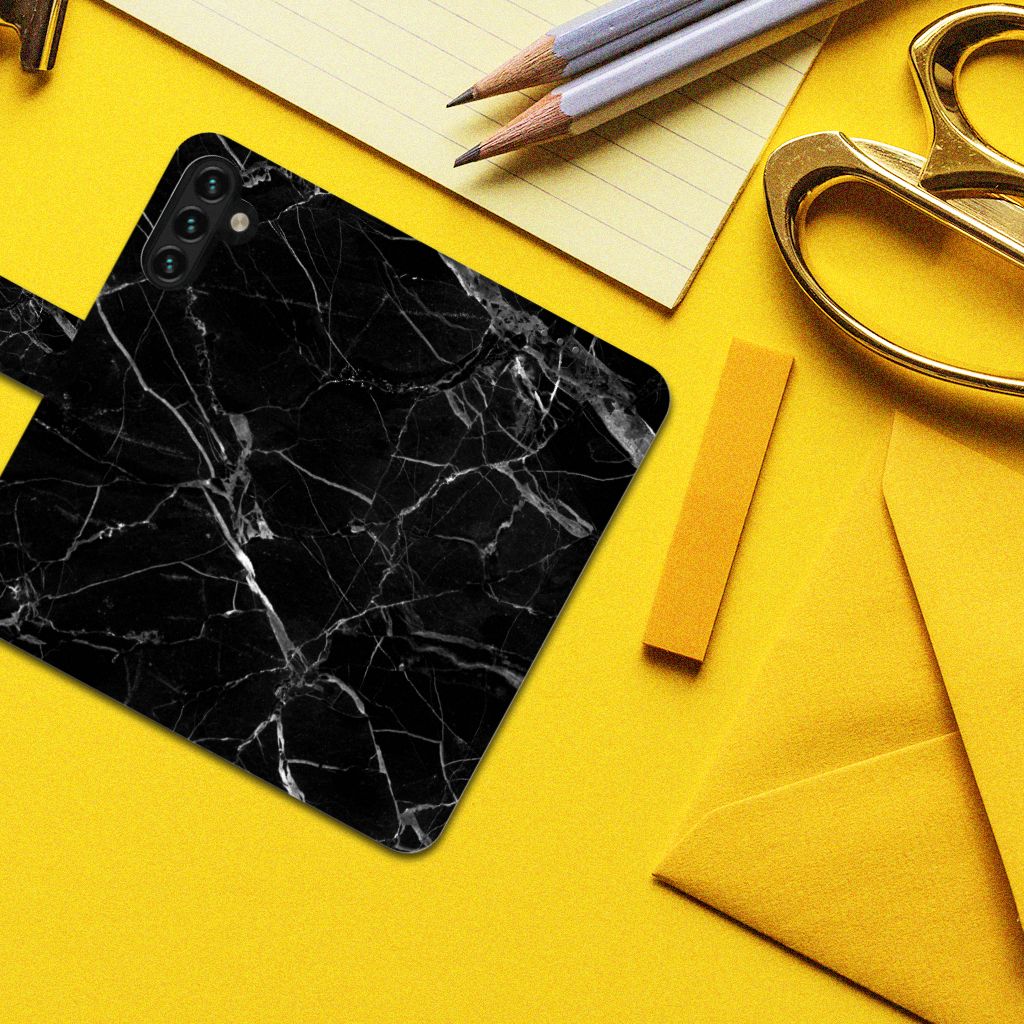 Samsung Galaxy A04s | Samsung Galaxy A13 5G Bookcase Marmer Zwart - Origineel Cadeau Vader