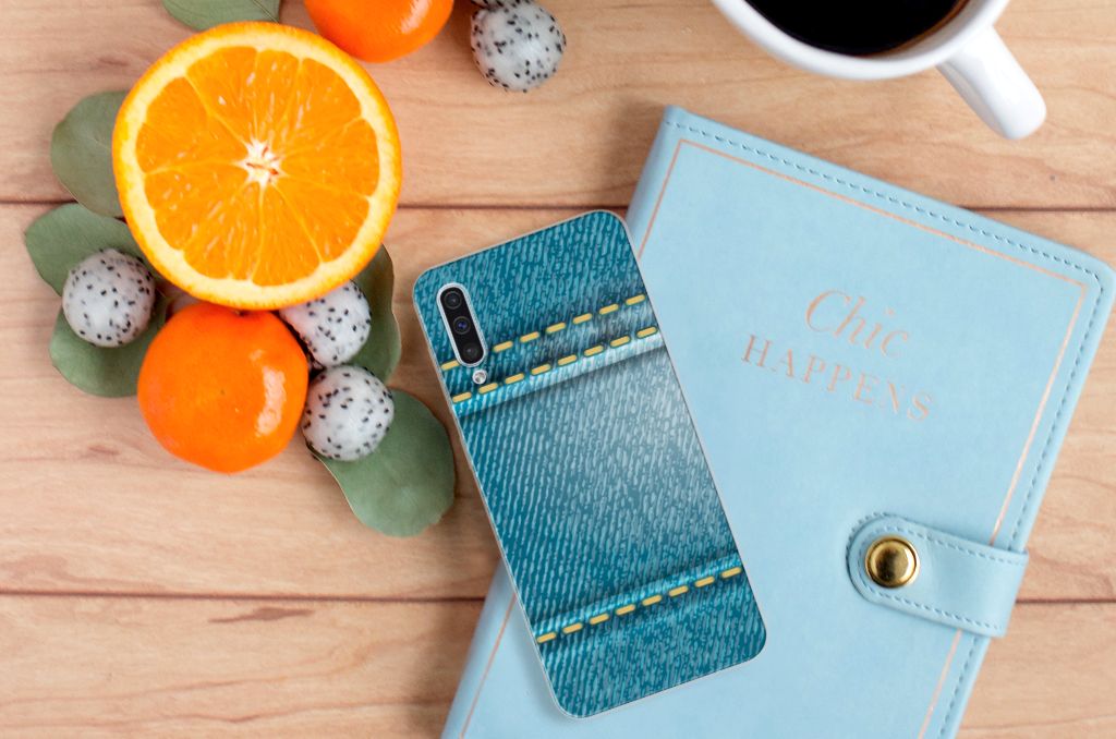 Samsung Galaxy A50 Silicone Back Cover Jeans