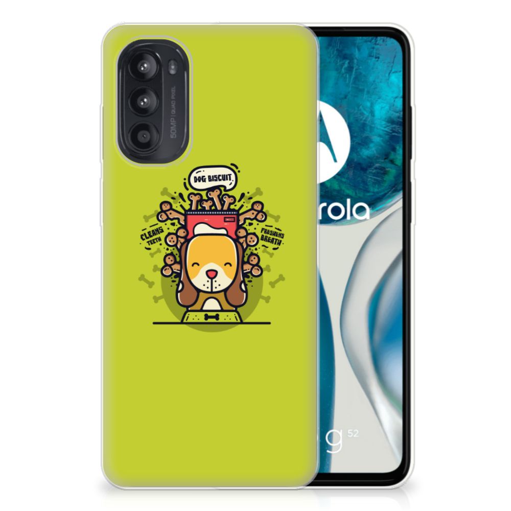 Motorola Moto G52/G82 Telefoonhoesje met Naam Doggy Biscuit B2C Telecom