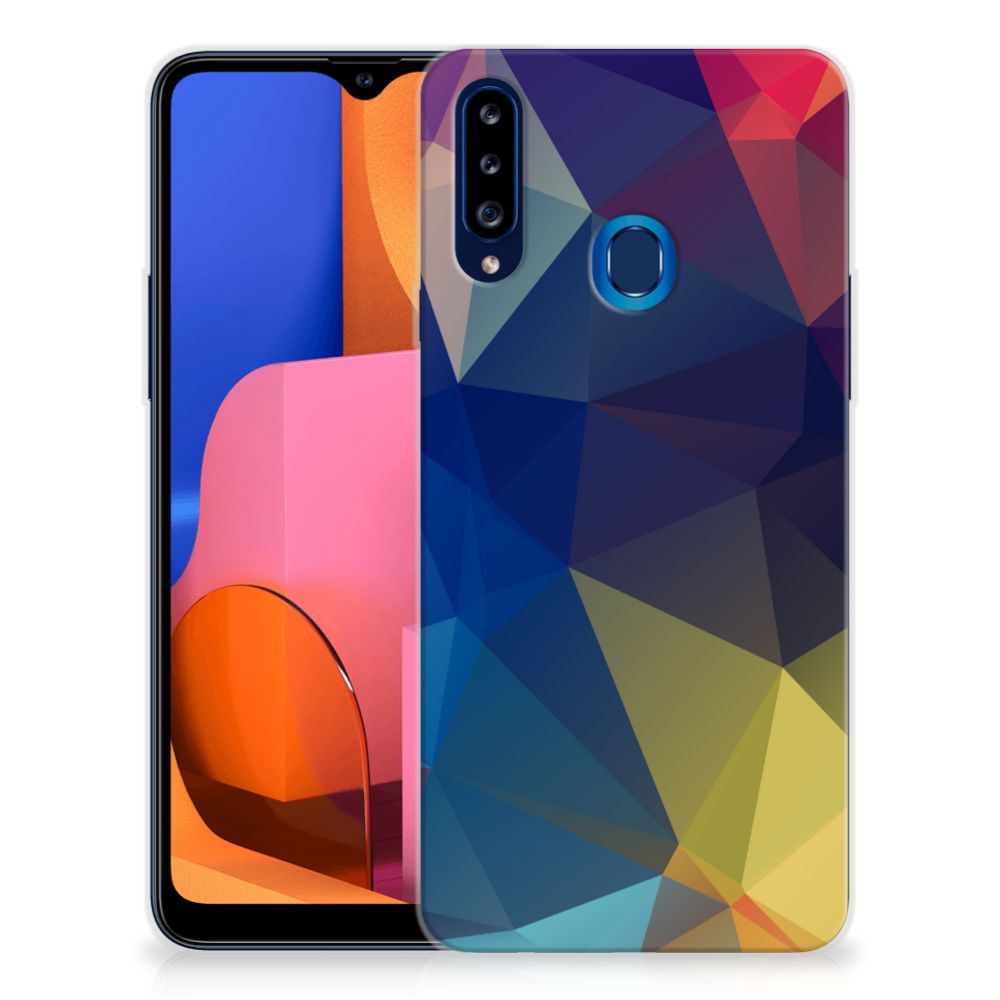 Samsung Galaxy A20s TPU Hoesje Polygon Dark B2C Telecom