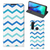 Motorola Moto G Pro Hoesje met Magneet Zigzag Blauw - B2C Telecom
