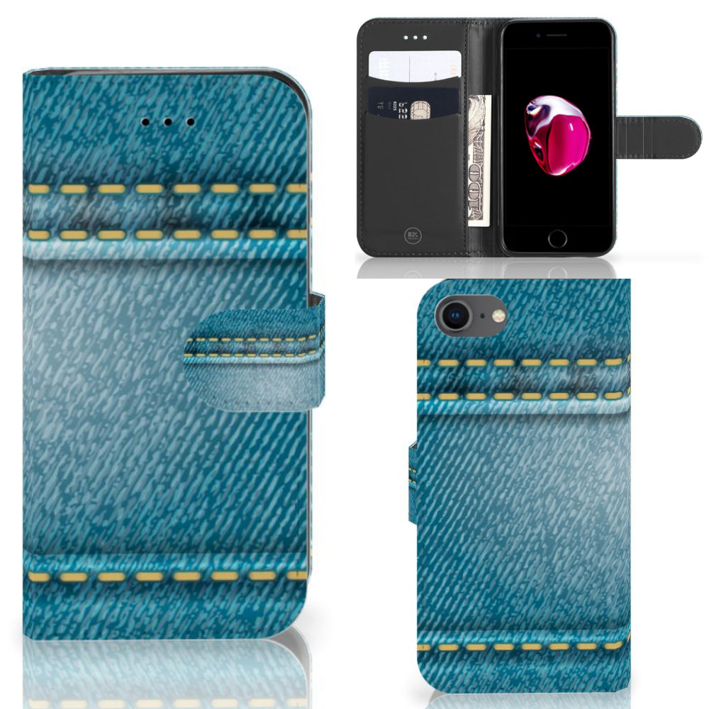 iPhone 7 | 8 | SE (2020) | SE (2022) Wallet Case met Pasjes Jeans