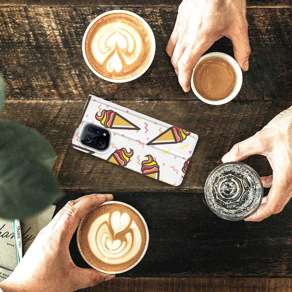 OPPO Find X5 Flip Style Cover Icecream - B2C Telecom