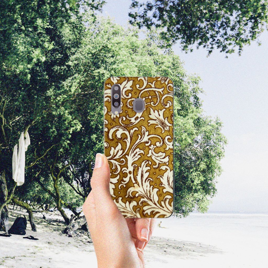 Siliconen Hoesje Samsung Galaxy M30 Barok Goud