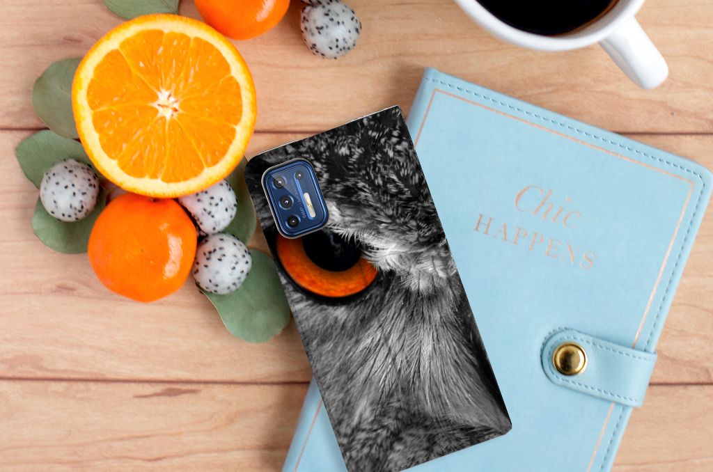 Motorola Moto G9 Plus Hoesje maken Uil - B2C Telecom