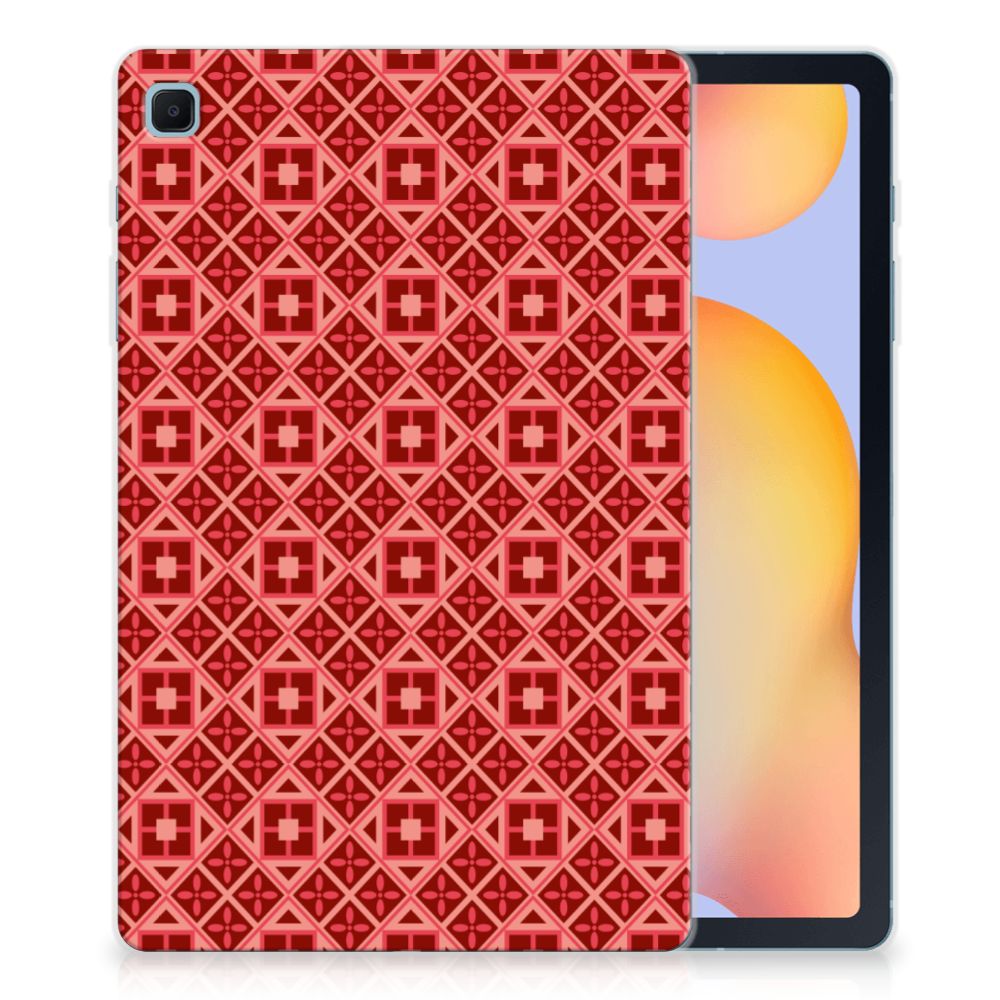 Samsung Galaxy Tab S6 Lite | S6 Lite (2022) Hippe Hoes Batik Rood - B2C Telecom