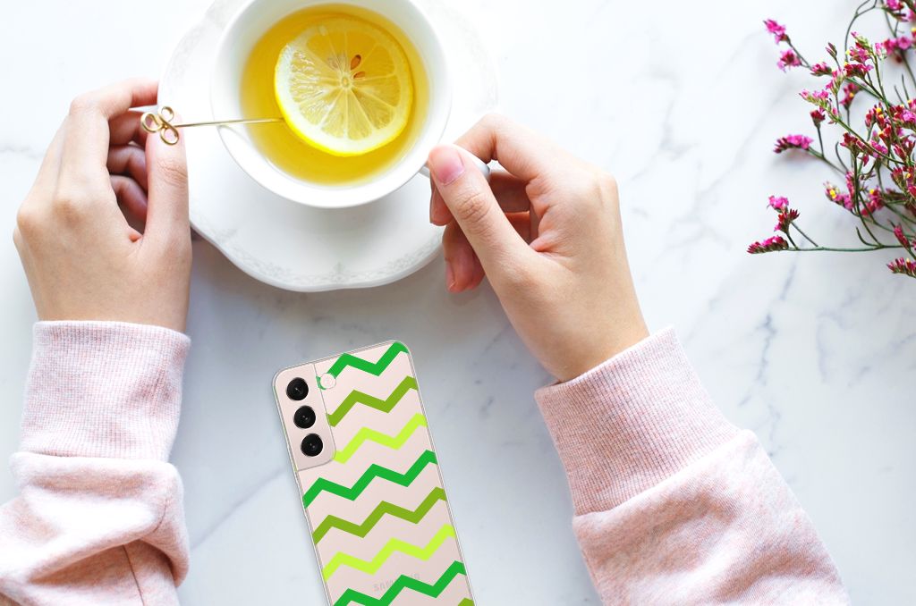 Samsung Galaxy S22 TPU bumper Zigzag Groen B2C Telecom