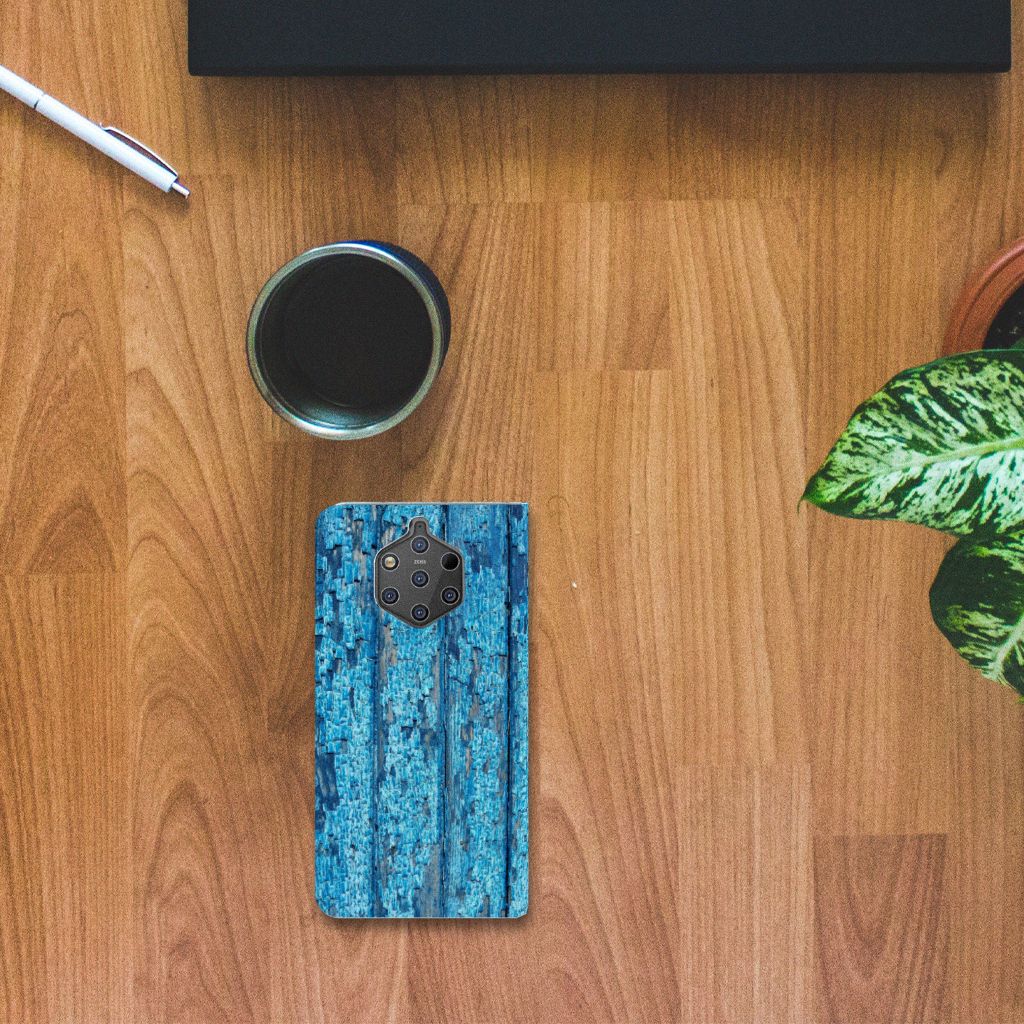 Nokia 9 PureView Book Wallet Case Wood Blue