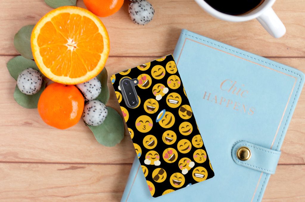 Samsung Galaxy Note 10 Hoesje met Magneet Emoji