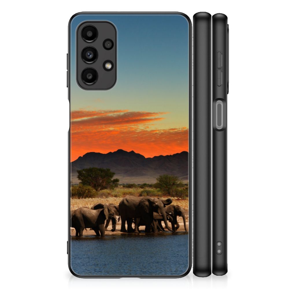 Samsung Galaxy A13 4G Dierenprint Telefoonhoesje Olifanten
