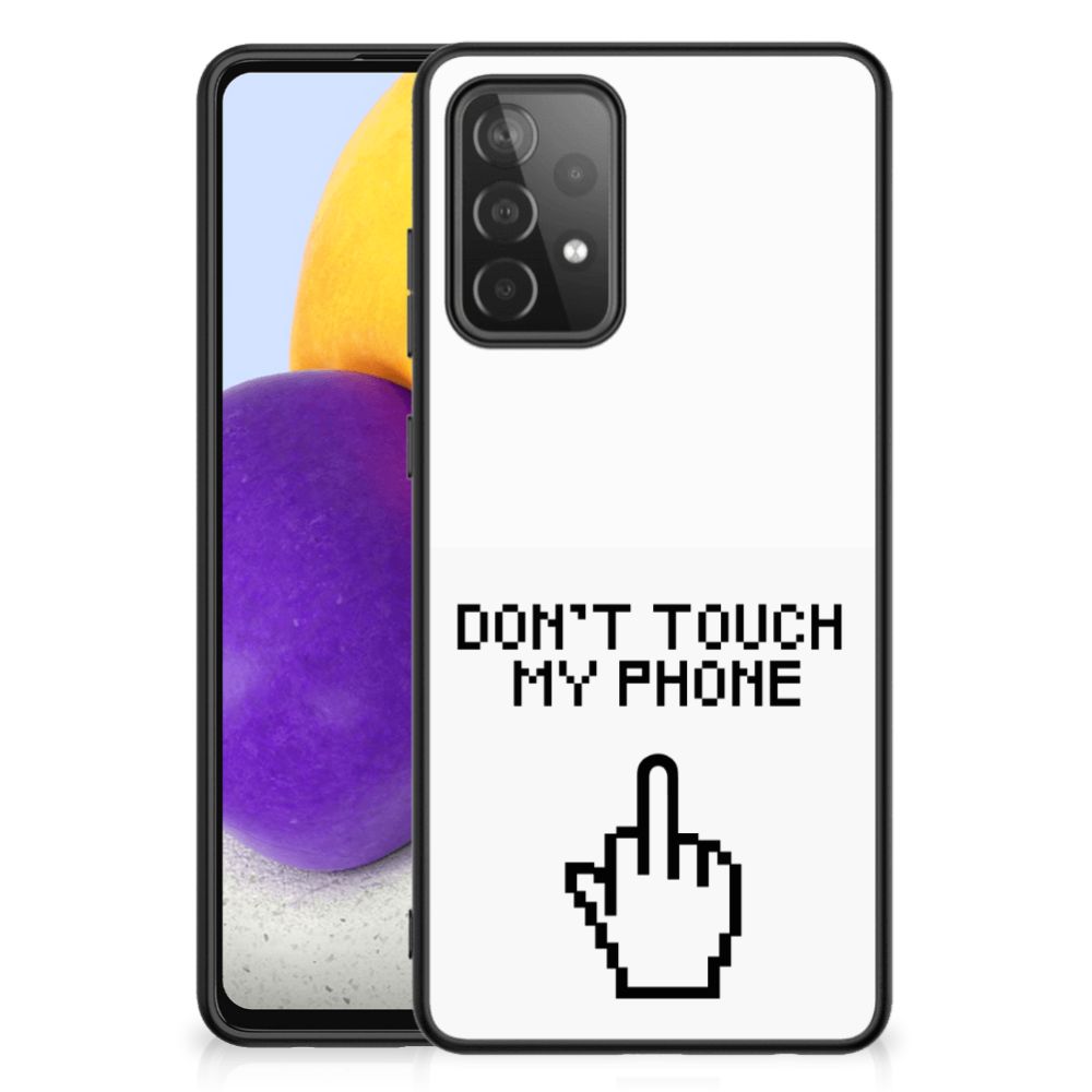 Samsung Galaxy A72 (5G/4G) Telefoon Hoesje Finger Don't Touch My Phone