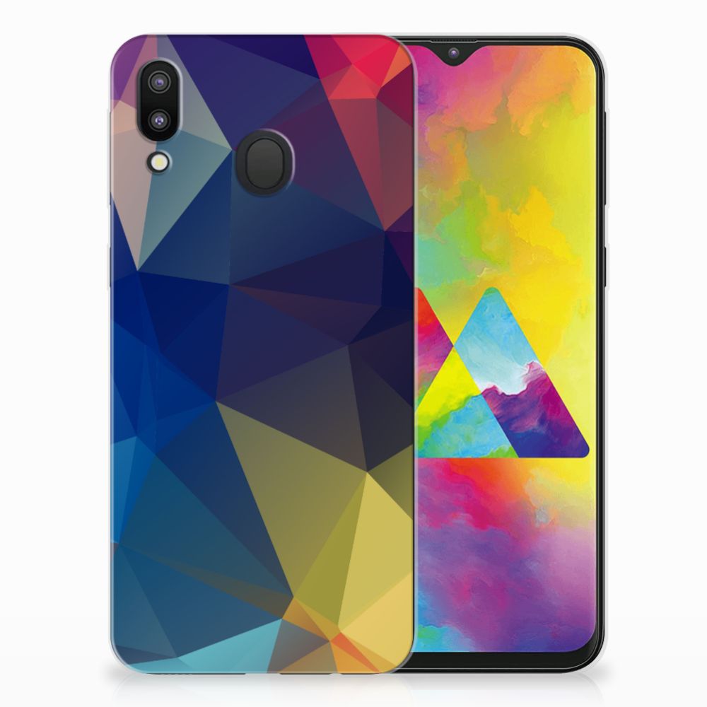 Samsung Galaxy M20 (Power) TPU Hoesje Polygon Dark