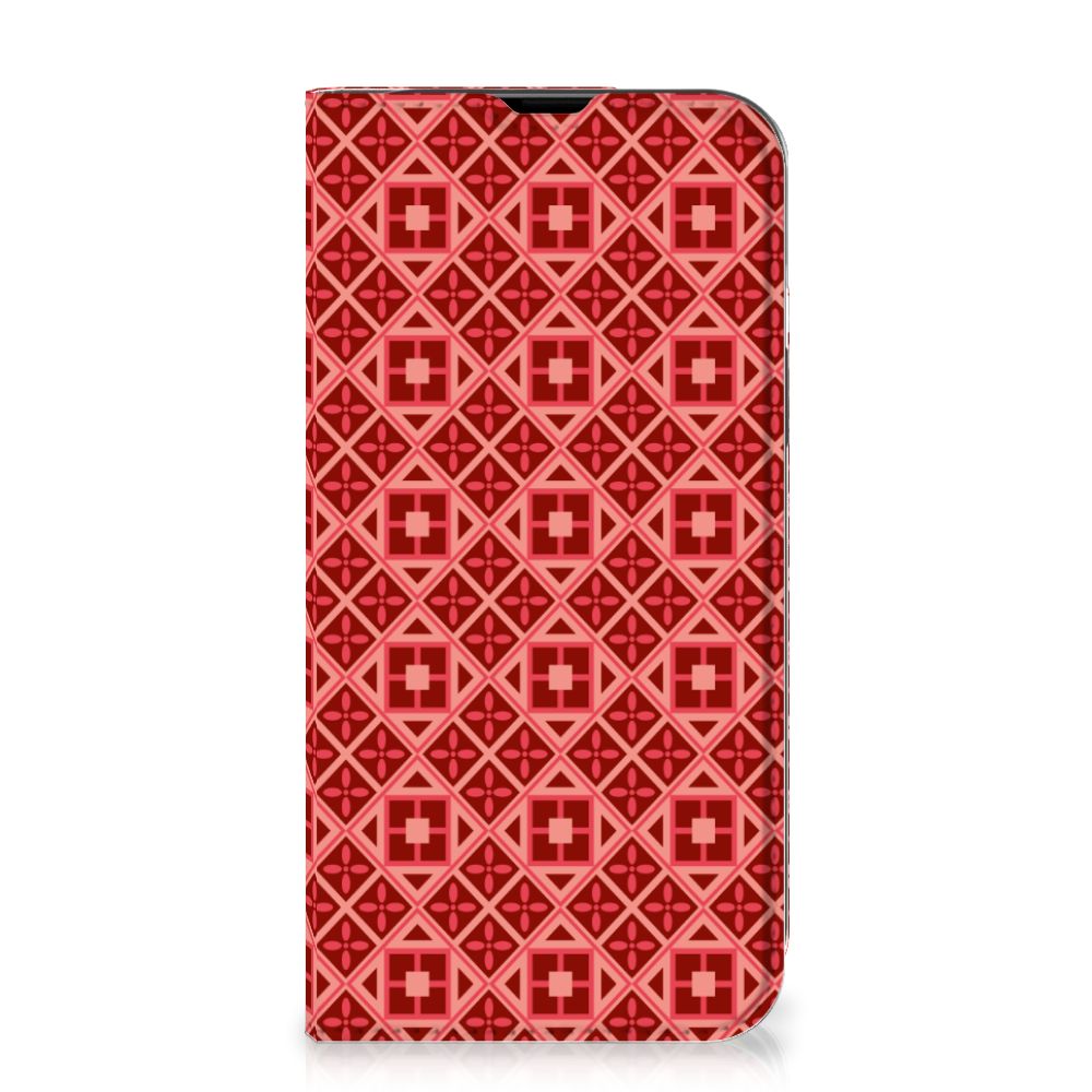 iPhone 14 Hoesje met Magneet Batik Rood - B2C Telecom