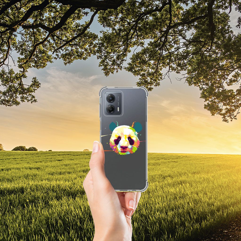 Motorola Moto G53 Stevig Bumper Hoesje Panda Color B2C Telecom