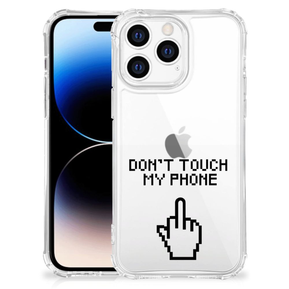 Apple iPhone 14 Pro Max Anti Shock Case Finger Don't Touch My Phone B2C Telecom