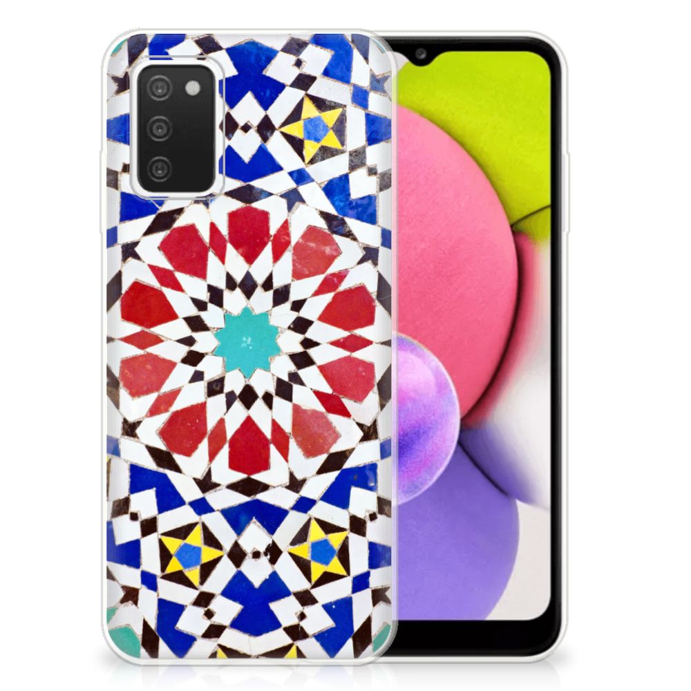 Samsung Galaxy A03S TPU Siliconen Hoesje Mozaïek B2C Telecom