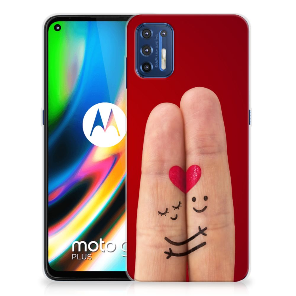 Motorola Moto G9 Plus Silicone Back Cover Liefde - Origineel Romantisch Cadeau