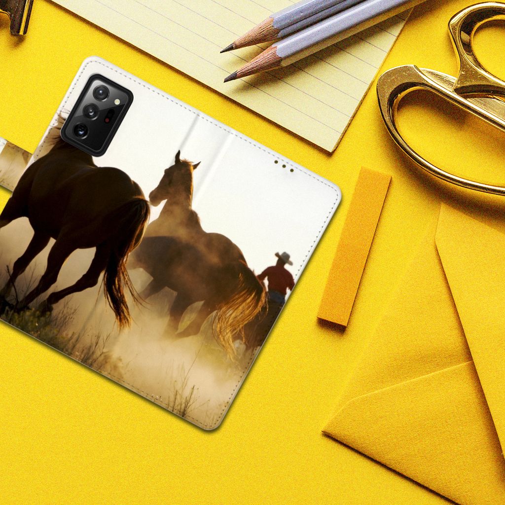 Samsung Galaxy Note20 Ultra Telefoonhoesje met Pasjes Design Cowboy
