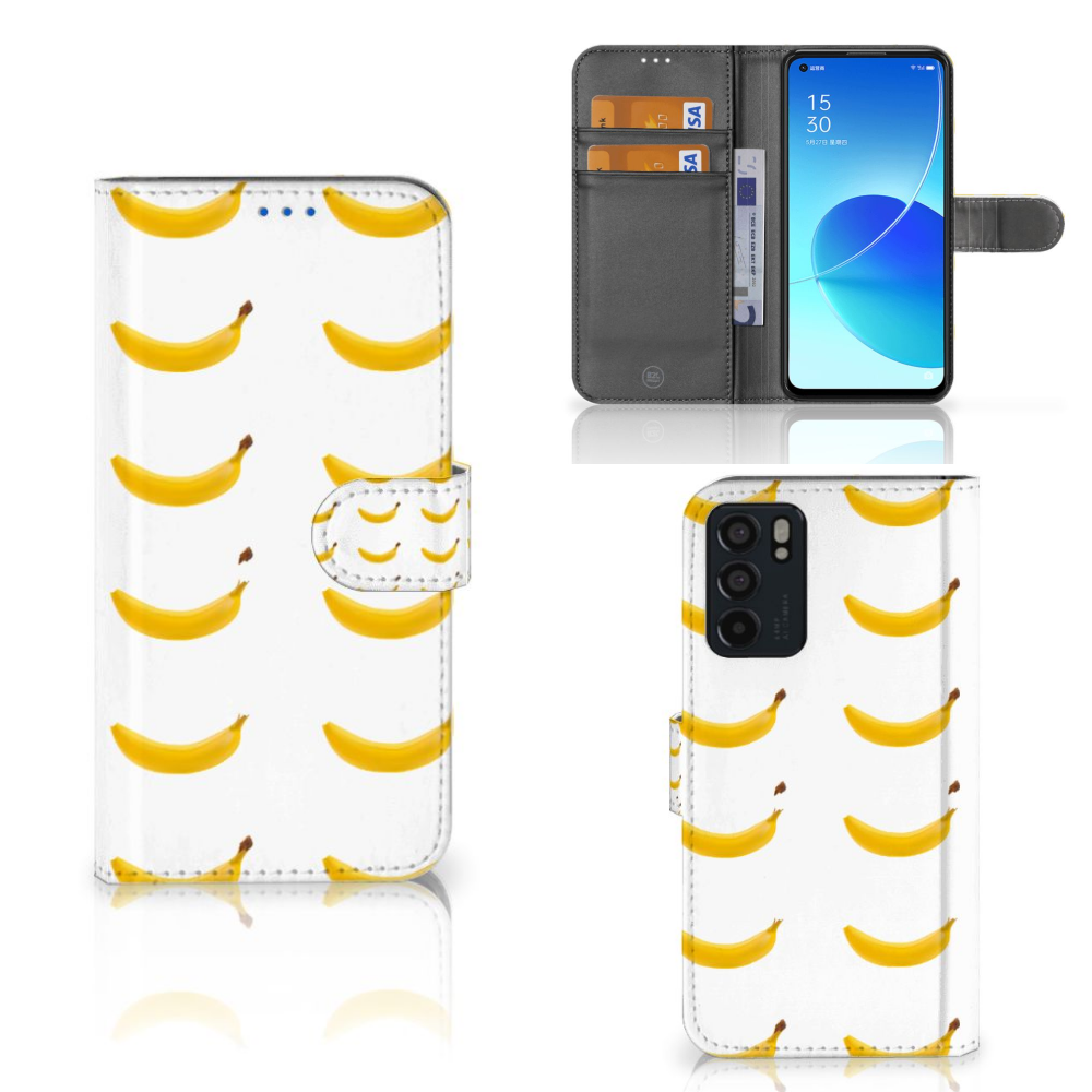 OPPO Reno6 5G Book Cover Banana