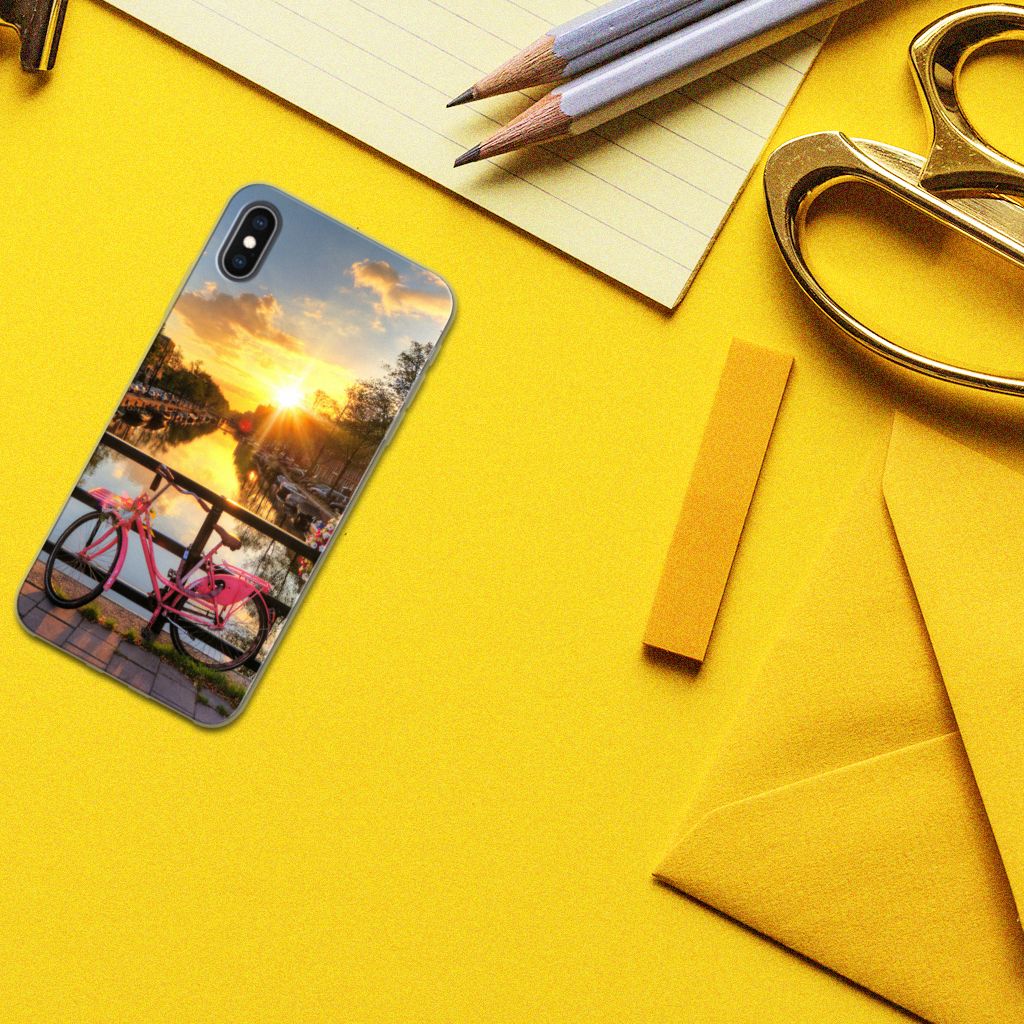 Apple iPhone Xs Max Siliconen Back Cover Amsterdamse Grachten