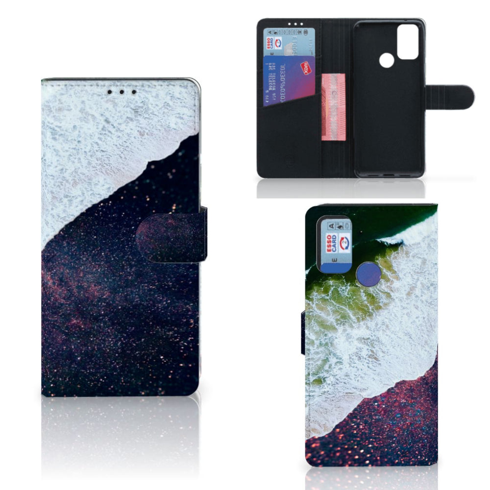 Alcatel 1S (2021) Book Case Sea in Space