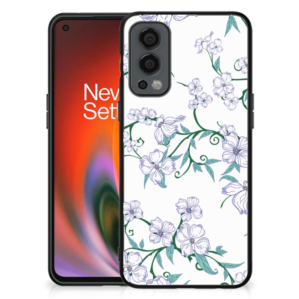 OnePlus Nord 2 Uniek Bloemen Hoesje Blossom White