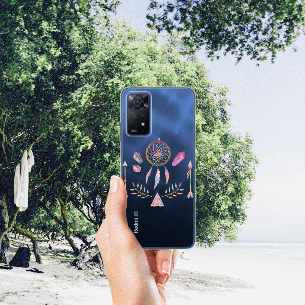 Xiaomi Redmi Note 11 Pro 5G Telefoonhoesje met Naam Boho Dreamcatcher B2C Telecom