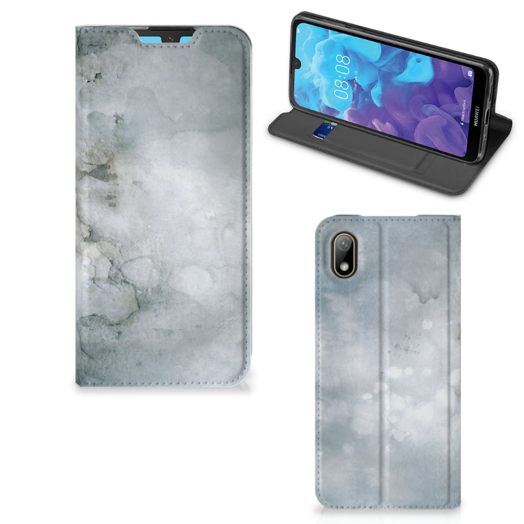 Bookcase Huawei Y5 (2019) Painting Grey - B2C Telecom