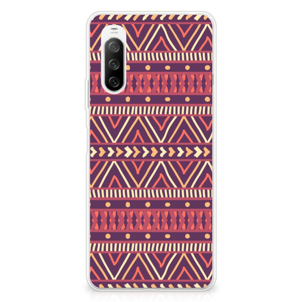 Sony Xperia 10 III TPU bumper Aztec Paars B2C Telecom