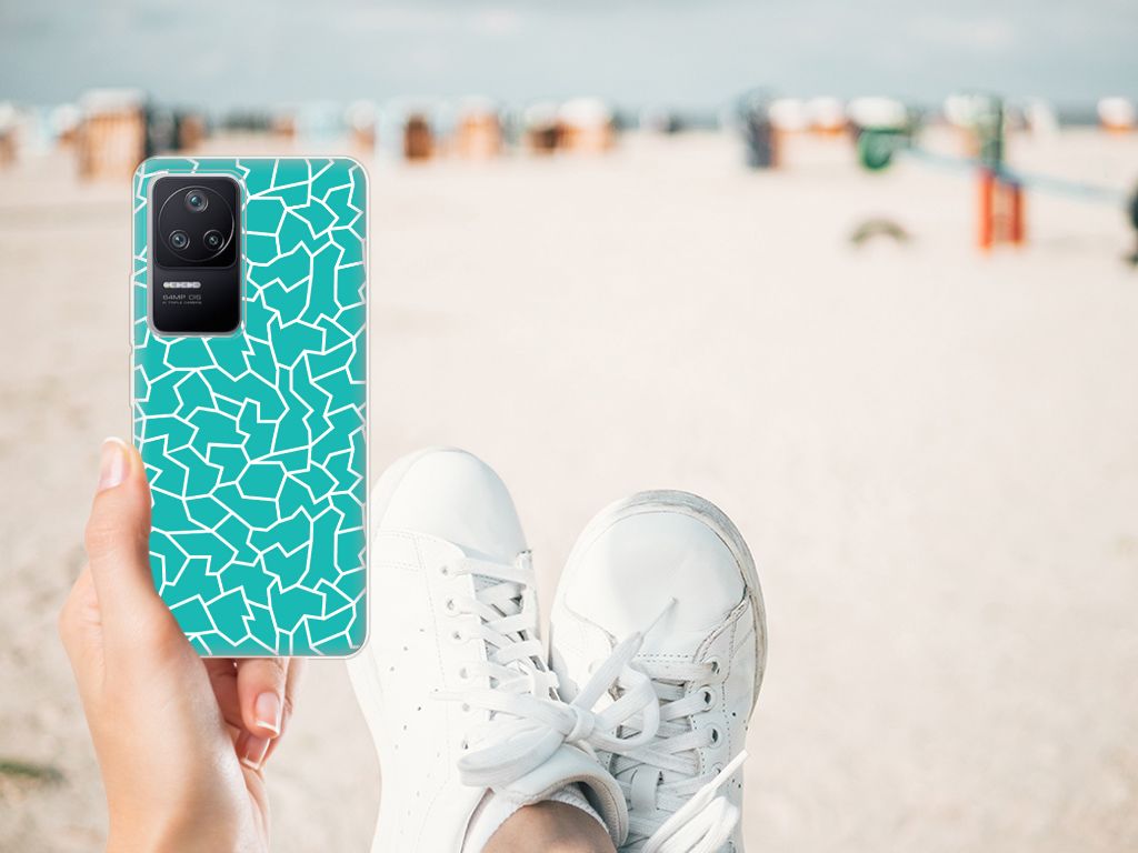 Xiaomi Poco F4 Hoesje maken Cracks Blue B2C Telecom