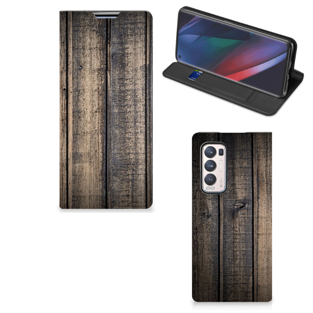 OPPO Find X3 Neo Book Wallet Case Steigerhout - B2C Telecom