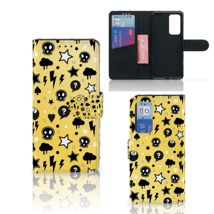 Telefoonhoesje met Naam Huawei P40 Punk Geel