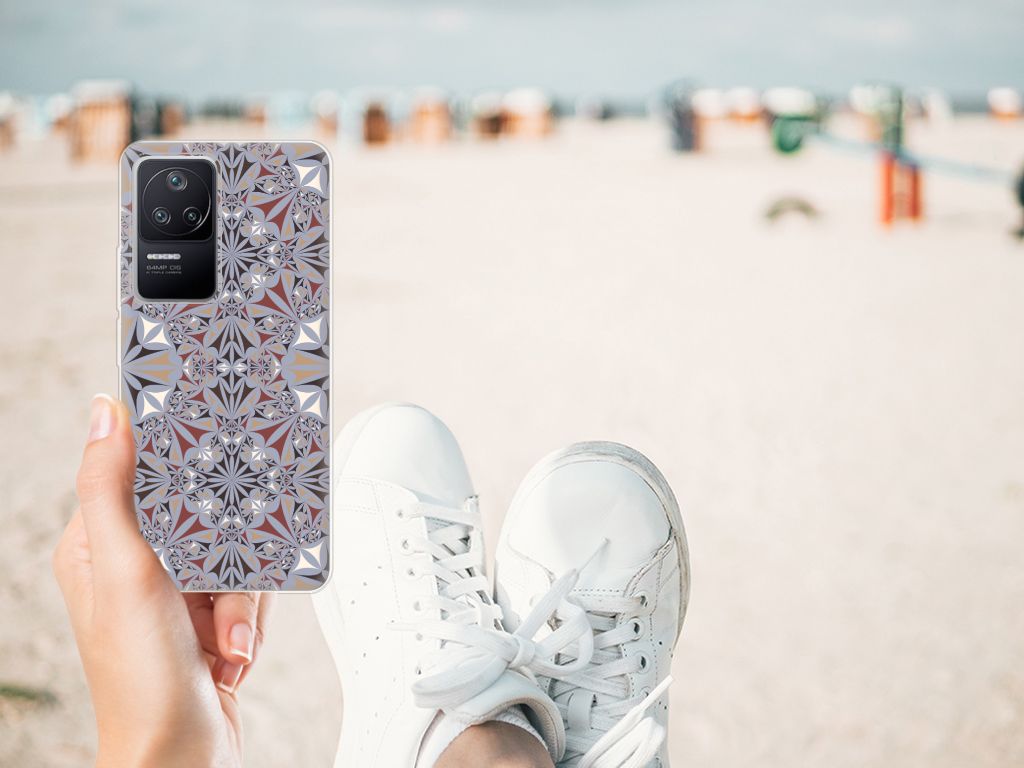 Xiaomi Poco F4 TPU Siliconen Hoesje Flower Tiles B2C Telecom