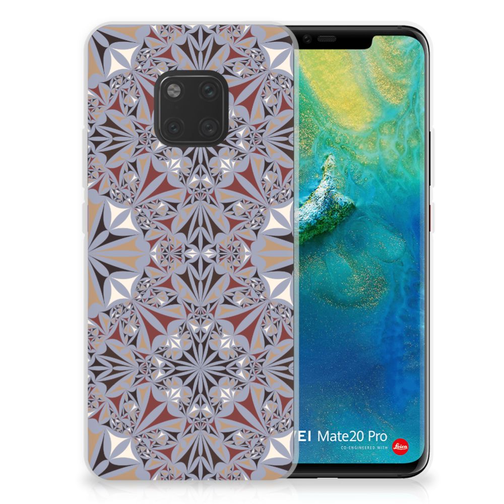 Huawei Mate 20 Pro TPU Siliconen Hoesje Flower Tiles