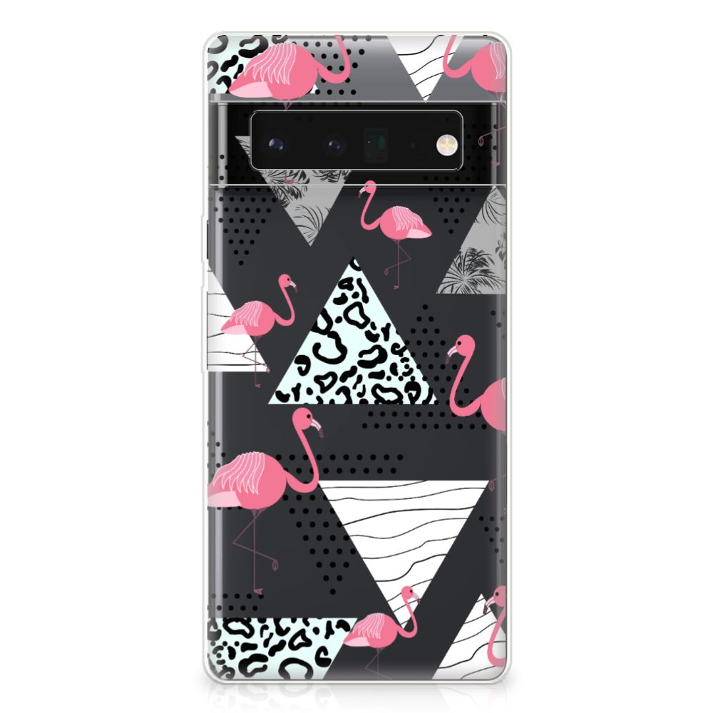 Google Pixel 6 Pro TPU Hoesje Flamingo Triangle