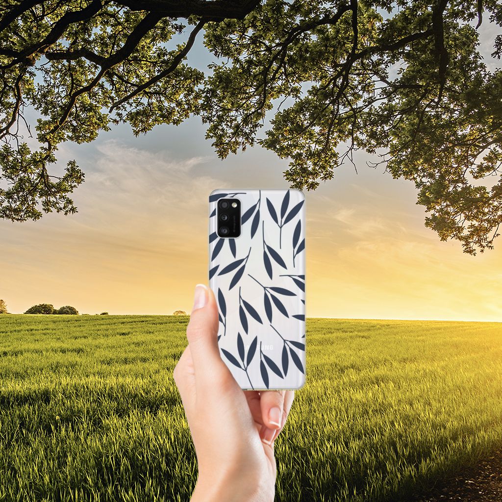 Samsung Galaxy A41 TPU Case Leaves Blue B2C Telecom