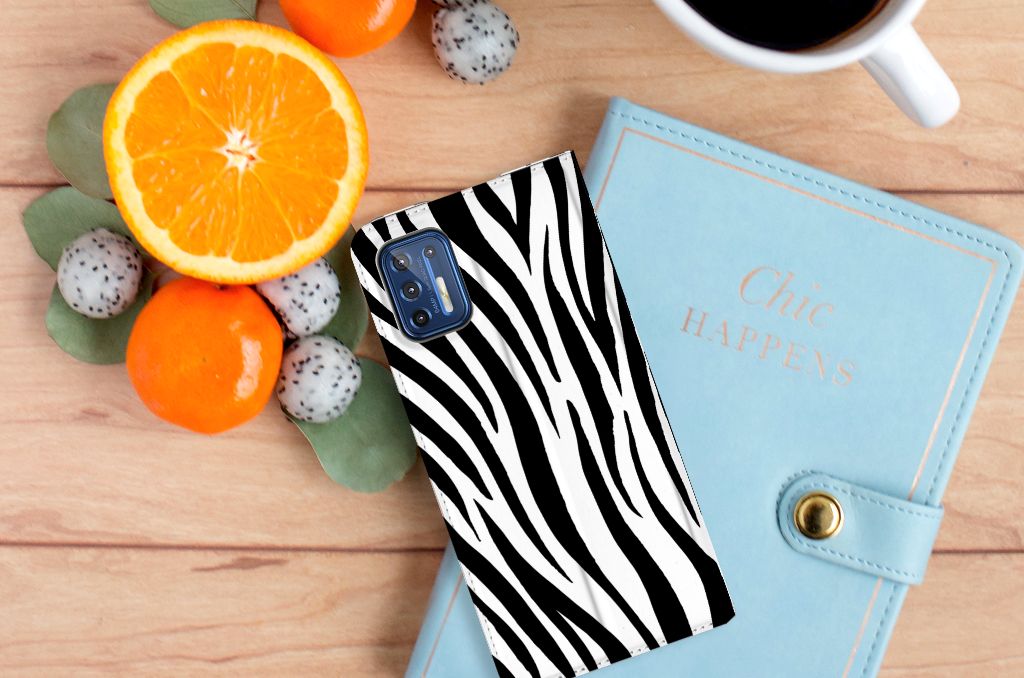 Motorola Moto G9 Plus Hoesje maken Zebra