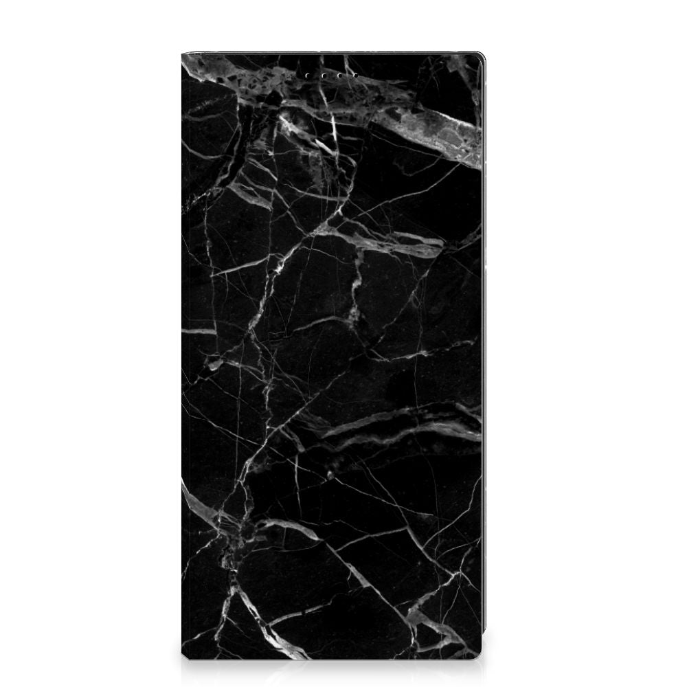 Samsung Galaxy S23 Ultra Standcase Marmer Zwart - Origineel Cadeau Vader - B2C Telecom