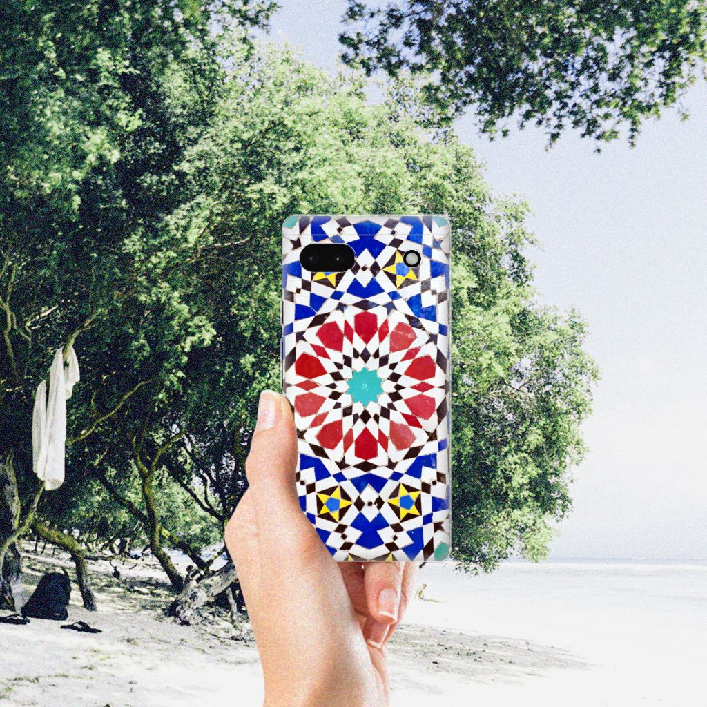 Google Pixel 6A TPU Siliconen Hoesje Mozaïek B2C Telecom