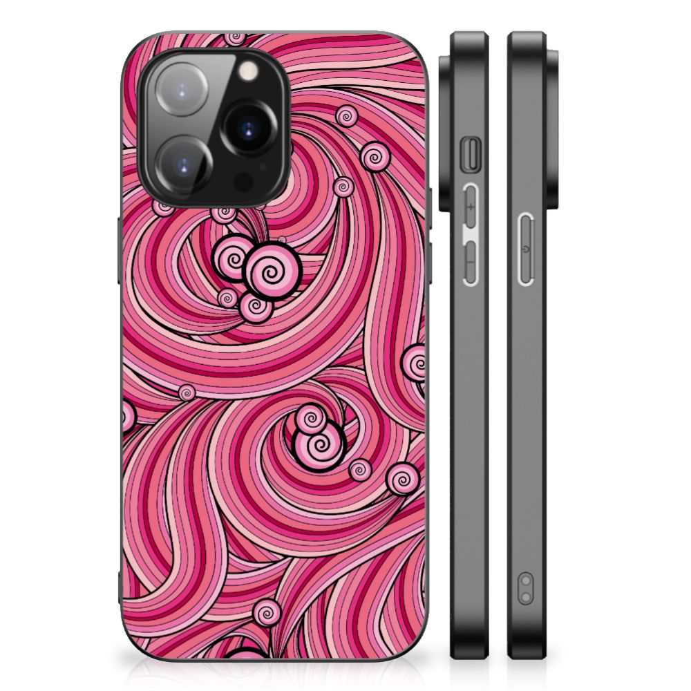 iPhone 14 Pro Max Leuk Telefoonhoesje Swirl Pink