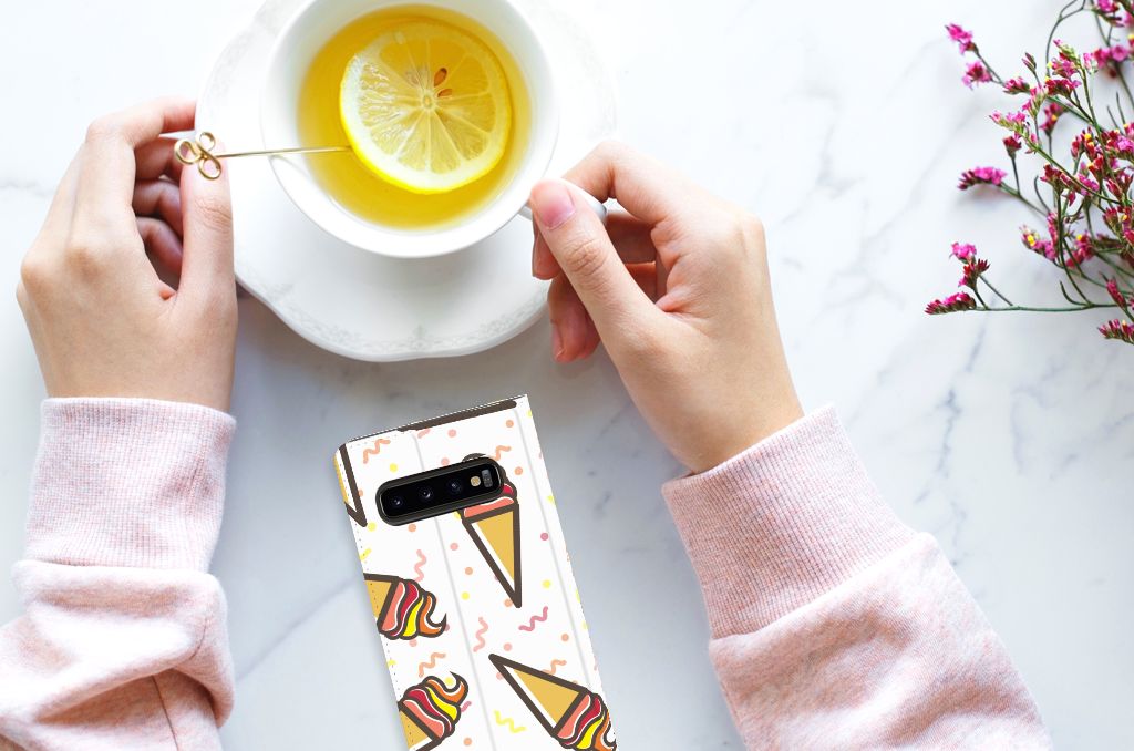 Samsung Galaxy S10 Flip Style Cover Icecream